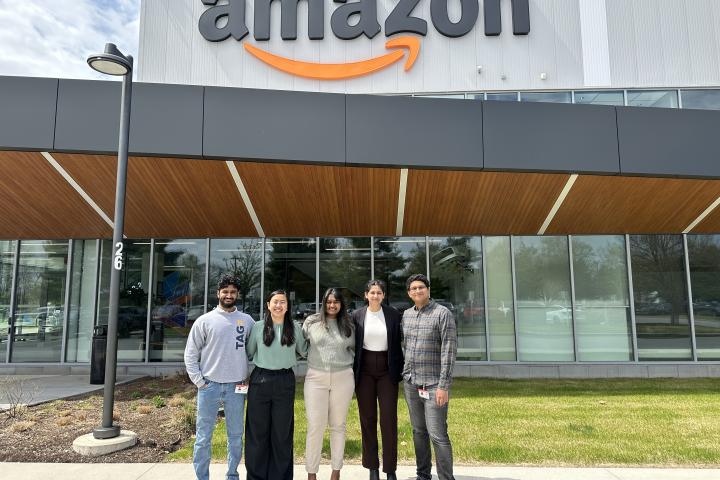 ARSCOPE2024 Five SCOPE students in front of Amazon HQ